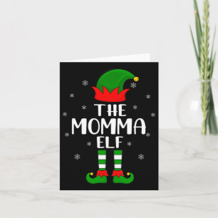 The Momma Elf Christmas Party Matching Family Xmas Card
