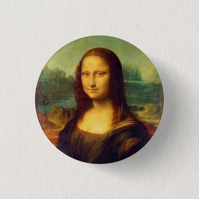 The Mona Lisa by Leonardo Da Vinci 3 Cm Round Badge (Front)
