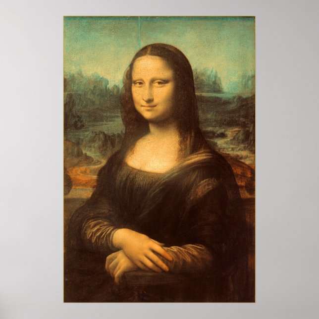 The Mona Lisa by Leonardo da Vinci Poster (Front)
