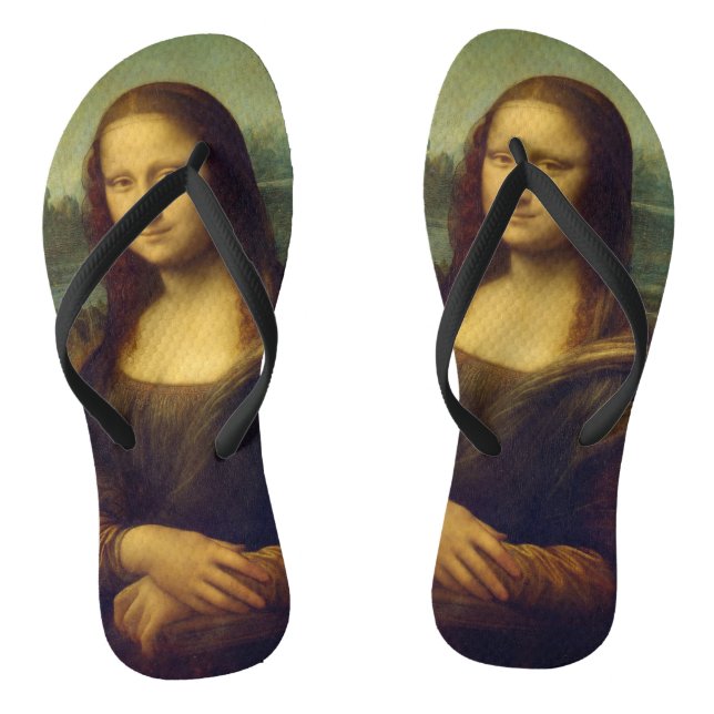 The Mona Lisa By Leonardo Da Vinci Thongs (Footbed)