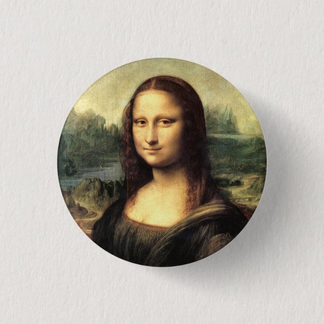 The Mona Lisa Leonardo da Vinci   3 Cm Round Badge (Front)