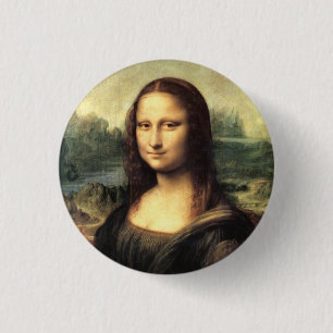The Mona Lisa Leonardo da Vinci   3 Cm Round Badge