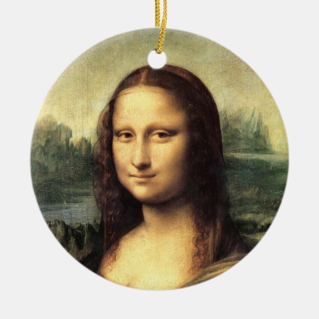 The Mona Lisa Leonardo da Vinci    Ceramic Ornament (Front)