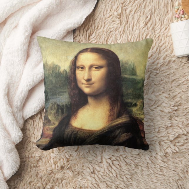 The Mona Lisa Leonardo da Vinci  Cushion (Blanket)