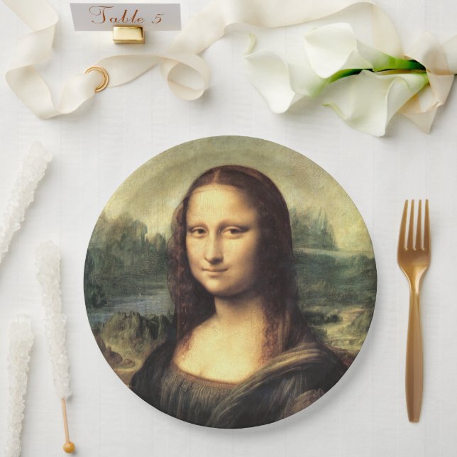 The Mona Lisa Leonardo da Vinci      Paper Plate (Wedding)