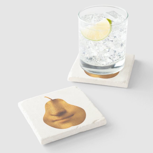 The Mona Lisa's Smile - Marble Coaster (Side)