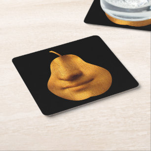 The Mona Lisa's Smile Square Coaster