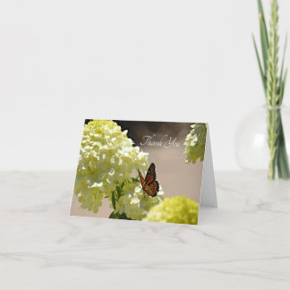 The Monarch and the Flowers Thank You Card