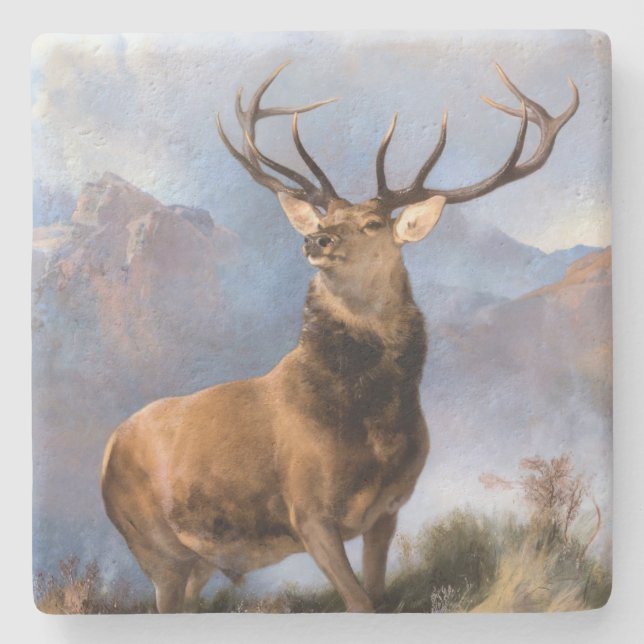 The Monarch of the Glen Stone Coaster (Front)