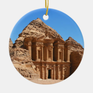 The Monastery Petra Jordan Ceramic Tree Decoration