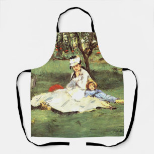  The Monet family in their garden Edouard Manet    Apron