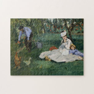 The Monet Family in Their Garden   Édouard Manet Jigsaw Puzzle