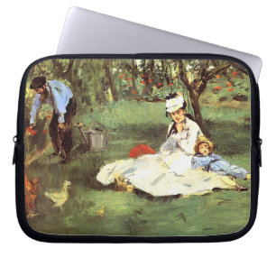 The Monet family in their garden Edouard Manet Laptop Sleeve