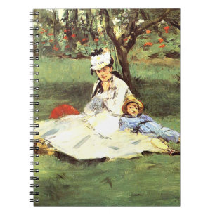  The Monet family in their garden Edouard Manet    Notebook