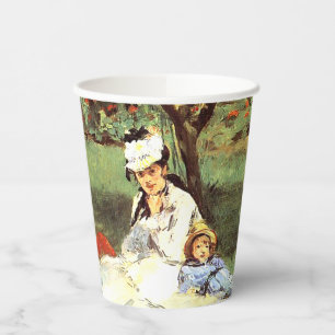 The Monet family in their garden Edouard Manet Paper Cups