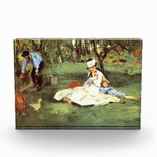 The Monet family in their garden Edouard Manet Photo Block