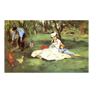 The Monet family in their garden Edouard Manet Photo Print