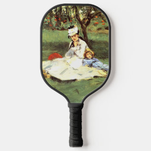 The Monet family in their garden Edouard Manet Pickleball Paddle