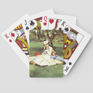  The Monet family in their garden Edouard Manet    Playing Cards