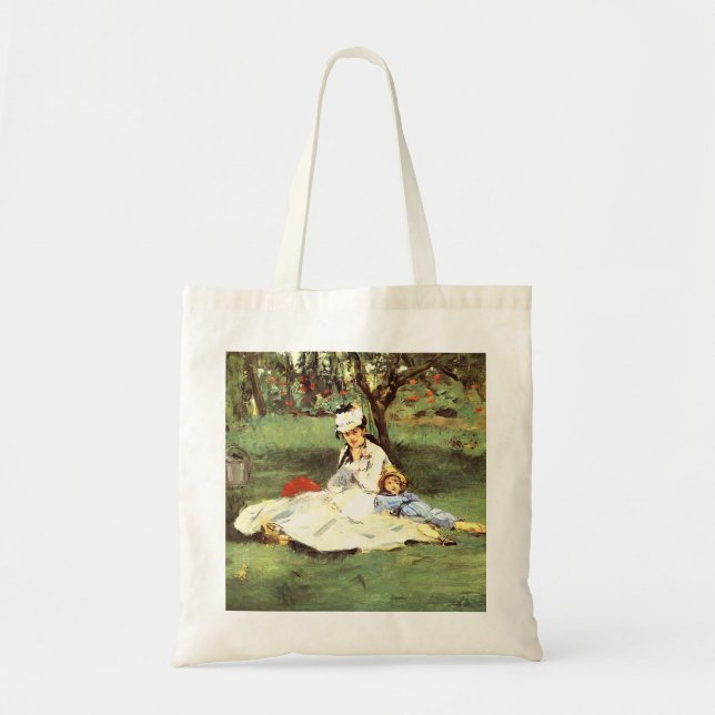  The Monet family in their garden Edouard Manet    Tote Bag (Front)