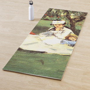 The Monet family in their garden Edouard Manet Yoga Mat