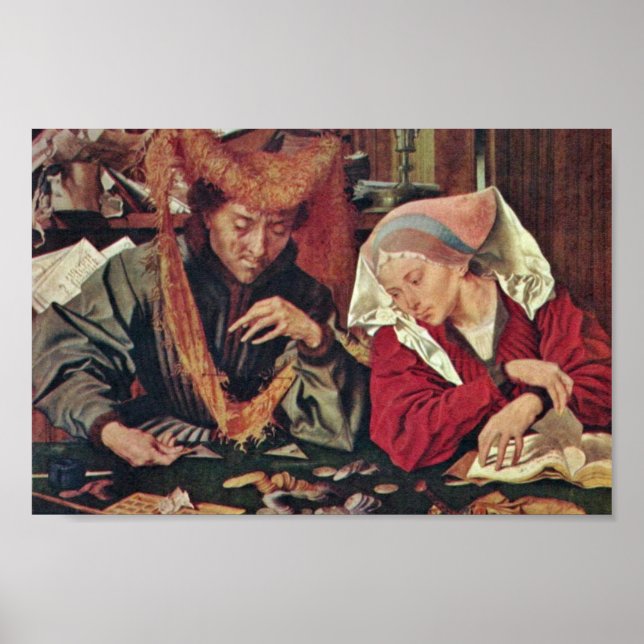 The Money Changer And His Wife By Reymerswaele Mar Poster (Front)