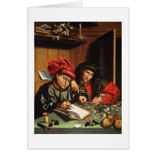 The Money Lenders (oil on oak panel)