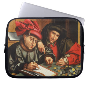 The Money Lenders (oil on oak panel) Laptop Sleeve