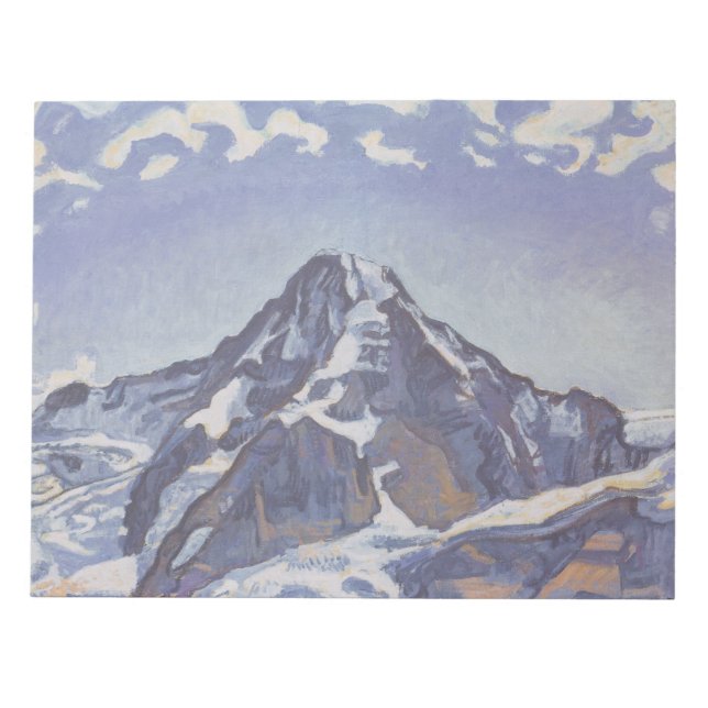 The Monk Mountain With Clouds (Ferdinand Hodler) Notepad (Front)