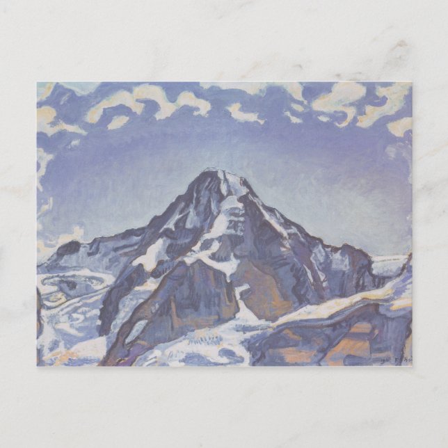 The Monk Mountain With Clouds (Ferdinand Hodler) Postcard (Front)