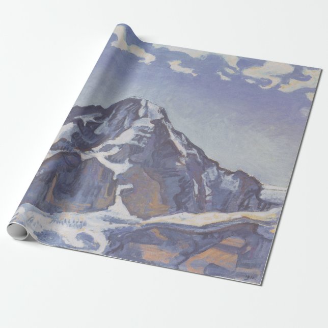 The Monk Mountain With Clouds (Ferdinand Hodler) Wrapping Paper (Unrolled)