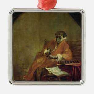 The Monkey Antiquarian, 1740 Metal Ornament