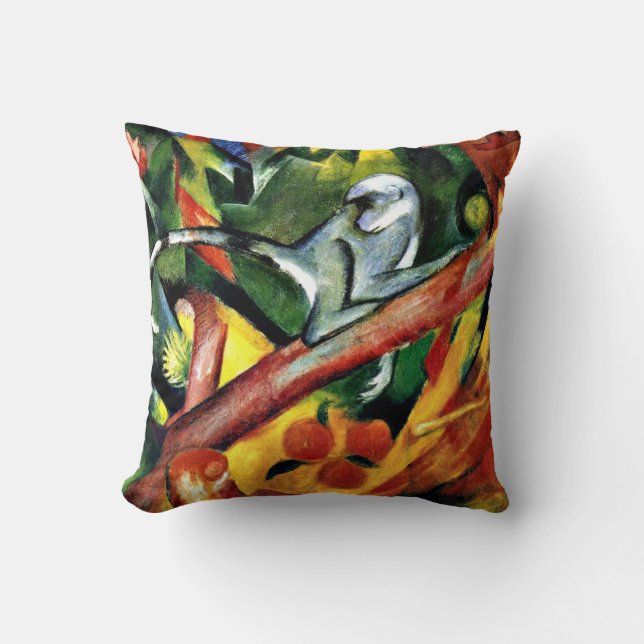 The Monkey - Franz Marc artwork Cushion (Front)
