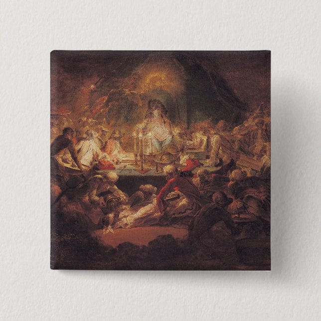 The Monkey Freemasons 15 Cm Square Badge (Front)