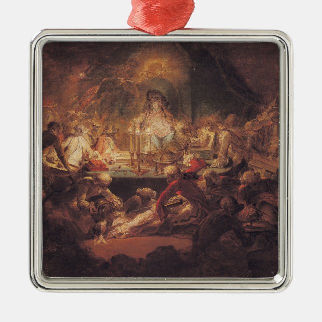 The Monkey Freemasons Metal Tree Decoration (Front)