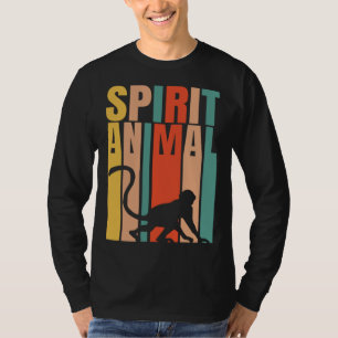 The Monkey Is My Spirit Animal Retro T-Shirt