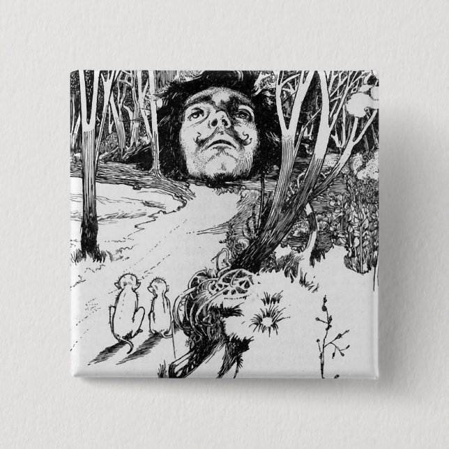 The Monkeys Admired It Greatly 15 Cm Square Badge (Front)