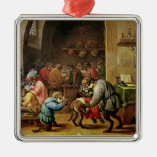 The Monkeys at School Metal Tree Decoration