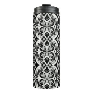 The Monochrome Bloom Thermal Tumbler