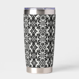 The Monochrome Bloom Water Bottle Insulated Tumbler