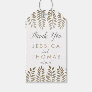 The Monochrome Fern Woodland Wedding Collection Gift Tags