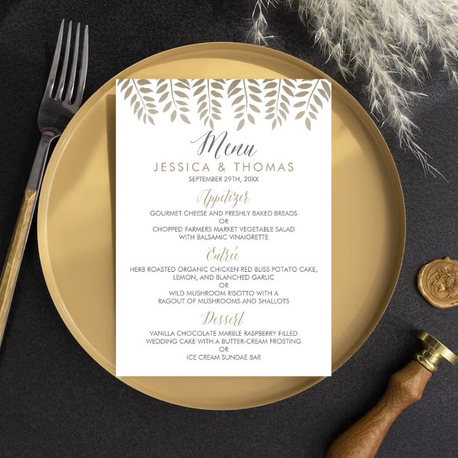 The Monochrome Fern Woodland Wedding Collection Menu (Creator Uploaded)