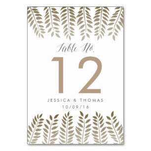 The Monochrome Fern Woodland Wedding Collection Table Number