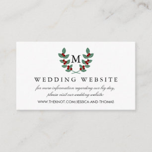 The Monogram Berry Bush Wedding Collection Enclosure Card