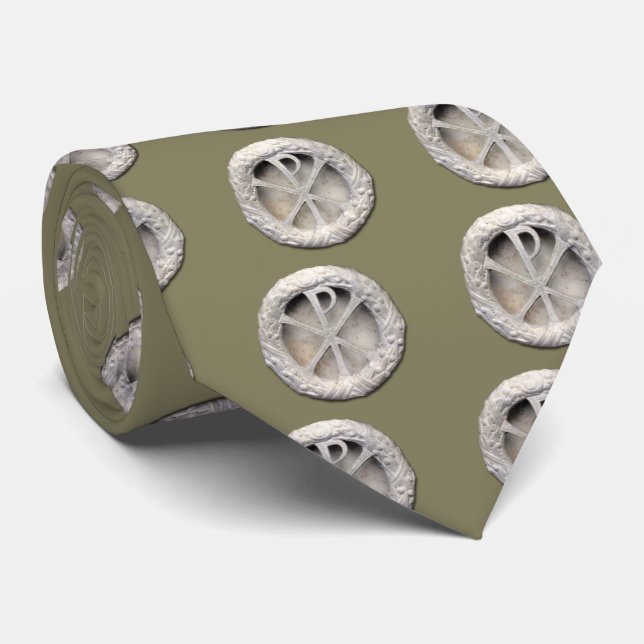 The Monogram of Christ - Chi-Rho Tie (Rolled)