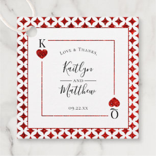 The Monogram Playing Card Wedding Collection Favour Tags