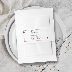 The Monogram Playing Card Wedding Collection Invitation Belly Band