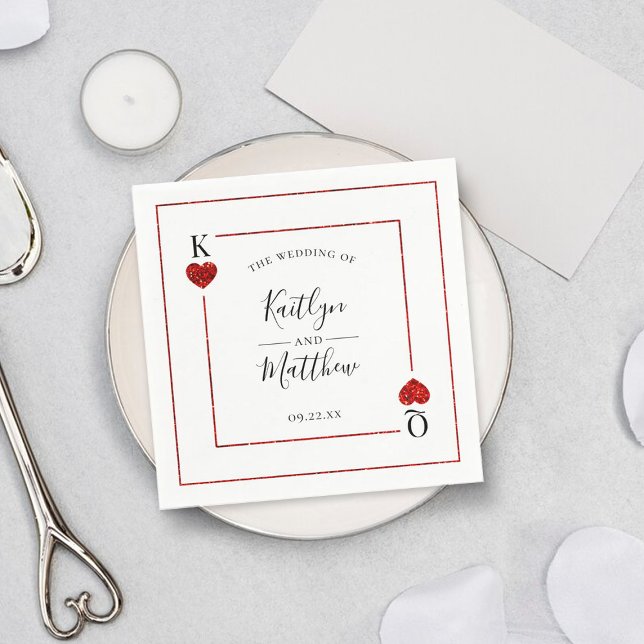 The Monogram Playing Card Wedding Collection Napkin (Creator Uploaded)