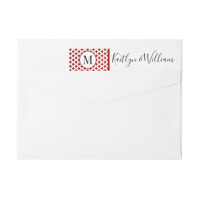 The Monogram Playing Card Wedding Collection Wrap Around Label (Back)