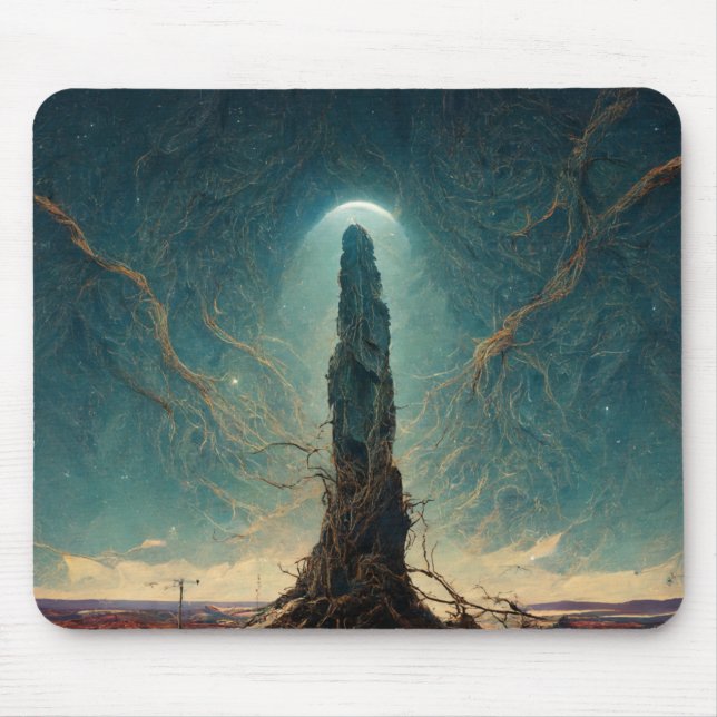 The Monolith 2 Fantasy Sci-Fi Art Mouse Pad (Front)